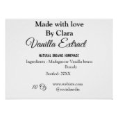 Vanilla Extrakt hausgemacht Zutaten Gewicht de Poster (Vorderseite)