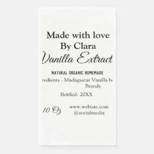 Vanilla Extrakt hausgemacht Zutaten Gewicht de Serviette