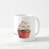 Vanilla Frosting Hearts Chocolate Cupcake Kaffeetasse (VorderseiteRechts)