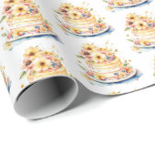 Vanilla Geburtstag oder Hochzeitstorte Geschenkpapier (Rolleneckpunkt)