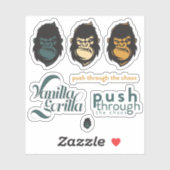 Vanilla Gorilla Custom-Cut Vinyl Sticker Set (Blatt)