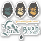 Vanilla Gorilla Custom-Cut Vinyl Sticker Set (Vorderseite)