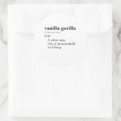 VANILLA GORILLA RUNDER AUFKLEBER (Tasche)