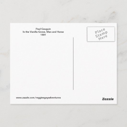 Vanilla Grove von Paul Gauguin Postkarte (Rückseite)