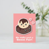 Vanilla Ice Cream and Brownie Postkarte (Stehend Vorderseite)