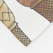 Vanilla Ice Cream Cake Cone Scoop Feinschmecker Fleecedecke (Ecke)