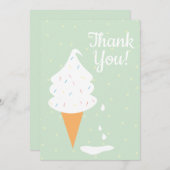 Vanilla Ice Creme Cone mit Sprinklen Melken Dankeskarte (Vorne/Hinten)