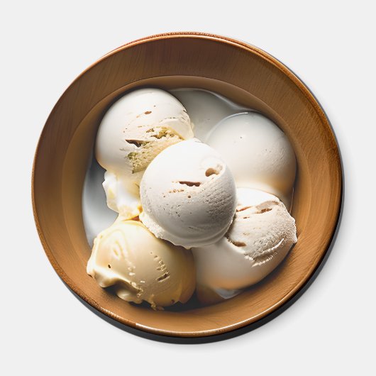 Vanilla Ice Creme Food Magnet (Vorne)