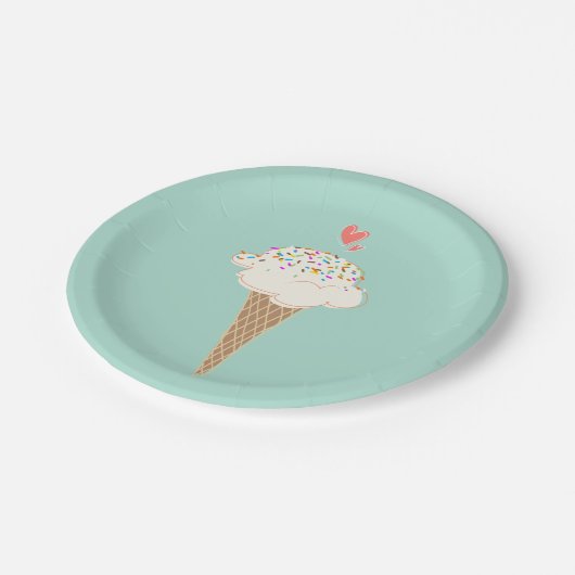 Vanilla Ice Pappteller (Schrägansicht)