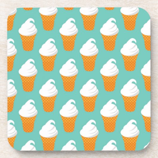Vanilla Icesahnekegel-Muster Getränkeuntersetzer (Vorderseite)