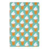 Vanilla Icesahnekegel-Muster Mini Klemmbrett (Rückseite)