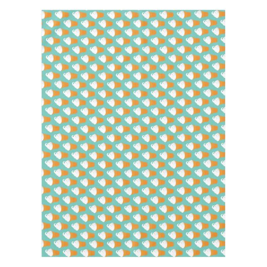 Vanilla Icesahnekegel-Muster Tischdecke (Vorderseite)