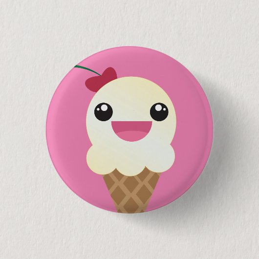 Vanilla Icesahneknopf Button (Vorderseite)