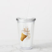 Vanilla Icesahnemonogramm und Text-Gewohnheit Acryltrinkbecher (Rückseite)