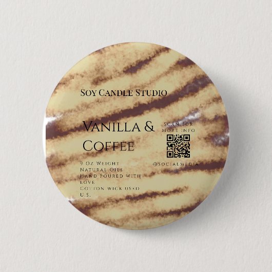 Vanilla Kaffee Soja Kerze hinzufügen QR BusinessEi Button (Vorderseite)