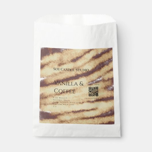 Vanilla Kaffee Soja Kerze hinzufügen QR BusinessEi Geschenktütchen (Vorderseite)