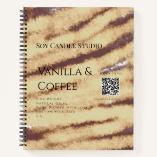 Vanilla Kaffee Soja Kerze hinzufügen QR BusinessEi Notizblock