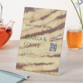 Vanilla Kaffee Soja Kerze hinzufügen QR BusinessEi Sockelschild (In Situ)