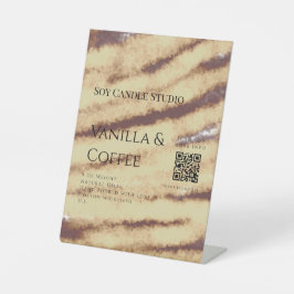 Vanilla Kaffee Soja Kerze hinzufügen QR BusinessEi Sockelschild
