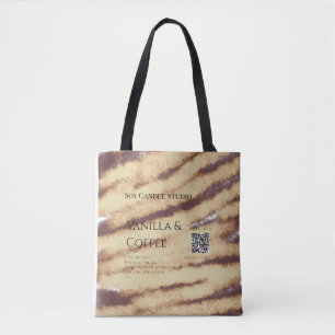 Vanilla Kaffee Soja Kerze hinzufügen QR BusinessEi Tasche