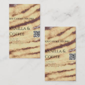 Vanilla Kaffee Soja Kerze hinzufügen QR BusinessEi Visitenkarte (Vorne/Hinten)