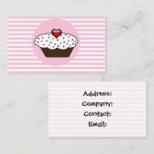 Vanilla Liebe cupcake Business Cards Visitenkarte (Vorne/Hinten)