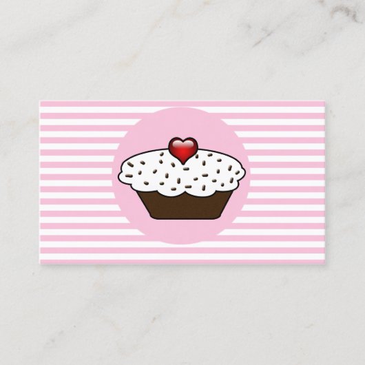 Vanilla Liebe cupcake Business Cards Visitenkarte (Vorderseite)