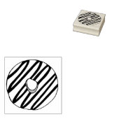 Vanilla Mattiert Zebra Stripe Donut Doughnut Brief Gummistempel (Stempel)