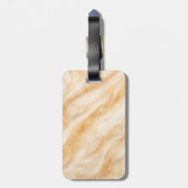 Vanilla Milkshake Marble Texture Gepäckanhänger (Rückseite vertikal)