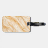 Vanilla Milkshake Marble Texture Gepäckanhänger (Rückseite horizontal)