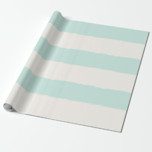 Vanilla & Mint Rough Edge Stripes Muster Hochzeit Geschenkpapier