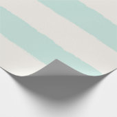 Vanilla & Mint Rough Edge Stripes Muster Hochzeit Geschenkpapier (Ecke)