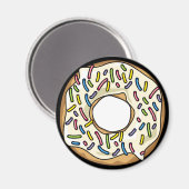 Vanilla mit Sprinkles Donut Magnet (Vorderseite/Rückseite)