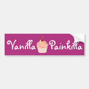 Vanilla Painkilla   Humoraler Cupcake anpassbar Autoaufkleber