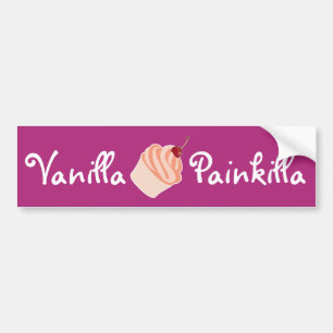 Vanilla Painkilla   Humoraler Cupcake anpassbar Autoaufkleber
