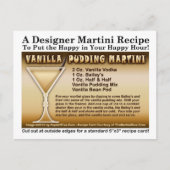 Vanilla Pudding Martini Rezept Postkarte (Vorderseite)