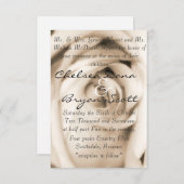 Vanilla-Rose Einladung (Vorne/Hinten)