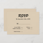 Vanilla RSVP-Karte RSVP Karte (Vorne/Hinten)