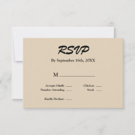 Vanilla RSVP-Karte RSVP Karte