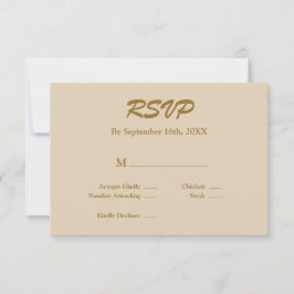 Vanilla RSVP-Karte RSVP Karte