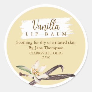 Vanilla Salve / Balsam / Seifenkennzeichnung Runder Aufkleber