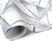 Vanilla Silver Confetti Birthday Geschenkpapier (Rolleneckpunkt)