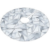 Vanilla Silver Confetti Glitzy Glam Weihnachten Polyester Weihnachtsbaumdecke (Schrägansicht)