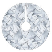 Vanilla Silver Confetti Glitzy Glam Weihnachten Polyester Weihnachtsbaumdecke (Vorderseite)