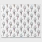 Vanilla Silver Confetti Ice Creme Geschenkpapier (Flach)