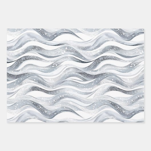 Vanilla Silver Confetti Ice Creme Geschenkpapier Set (Vorderseite 3)