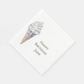 Vanilla Silver Confetti Ice Creme Serviette (Ecke)
