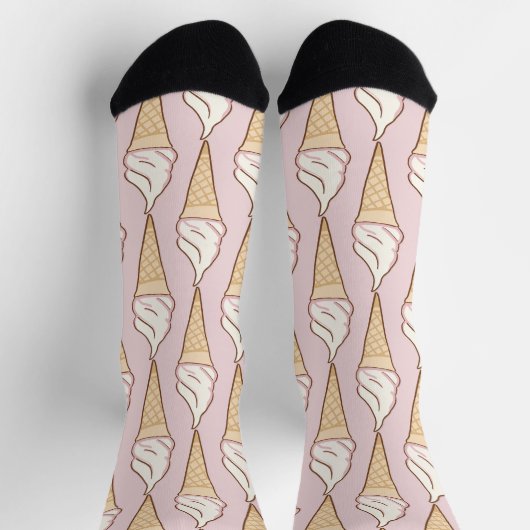 Vanilla Soft Serve Ice Cream Socken (Oben)