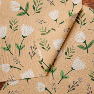 Vanilla-Stoffe mit weichen weißen Blume Stoff