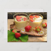 VANILLA STRAWBERRY DESSERT POSTCROSSING POSTKARTE (Vorne/Hinten)